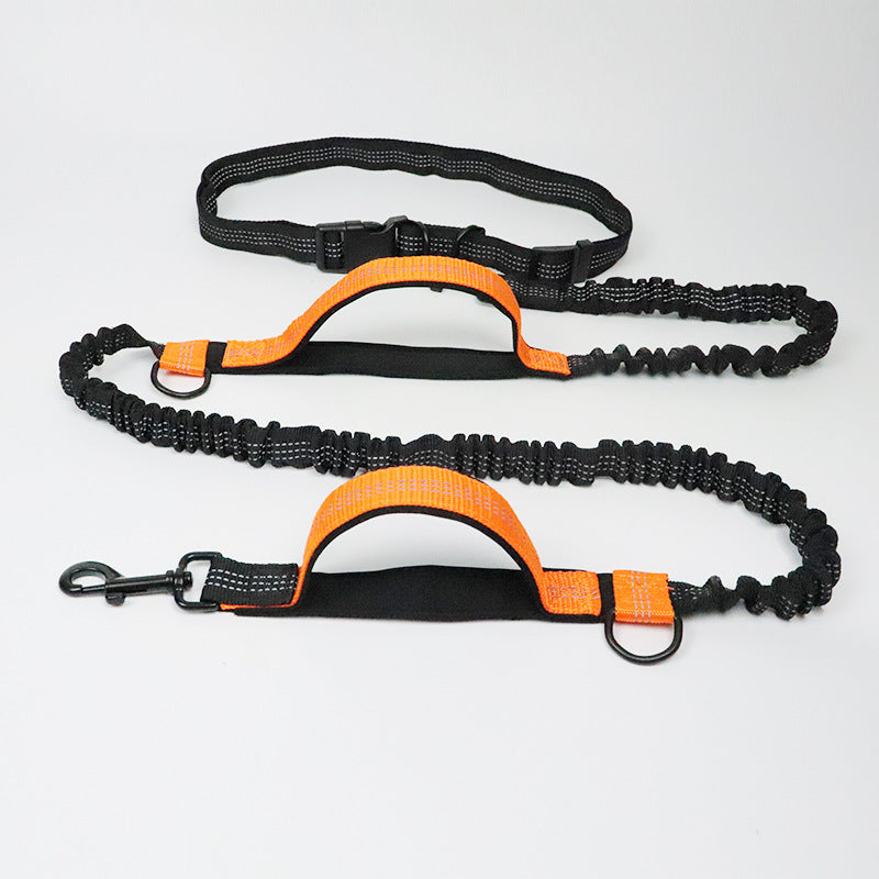 Amazon direct pet supplies multi-function running reflective pull dog leash double elastic dog leash traction - Pets Crazy Shops