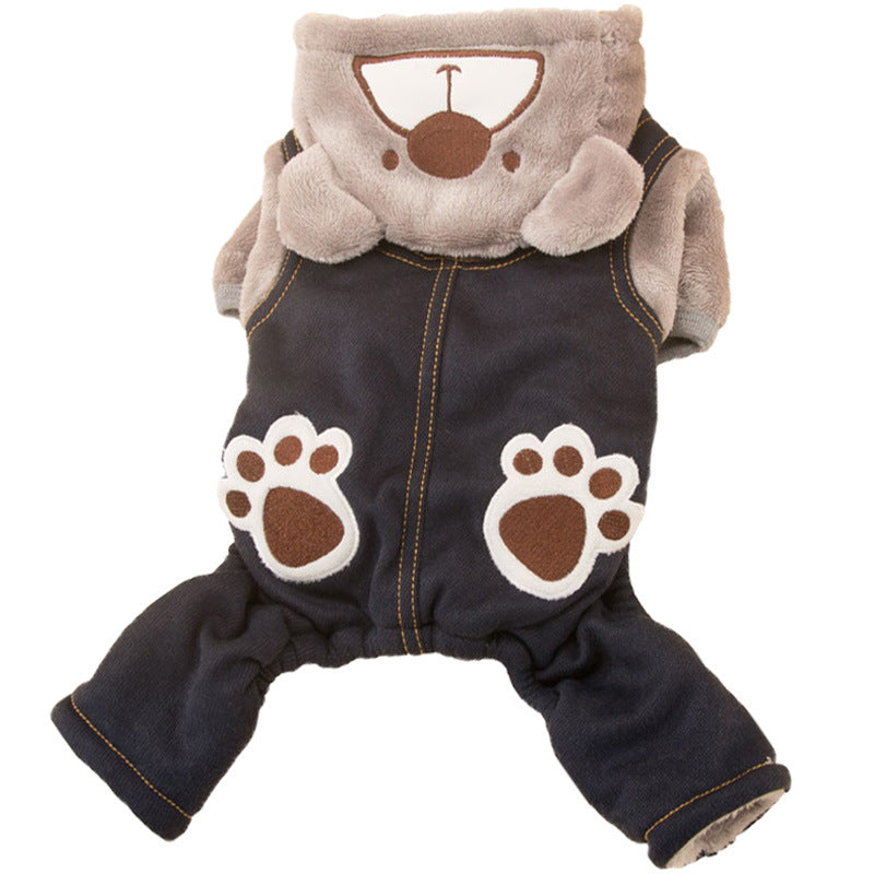 Pet fun paw print bear pet clothes - Pets Crazy Shops