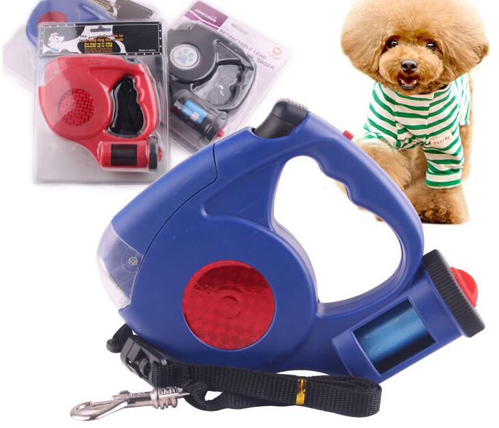Three-in-one Retractable Dog Leash With Flashlight - Pets Crazy Shops