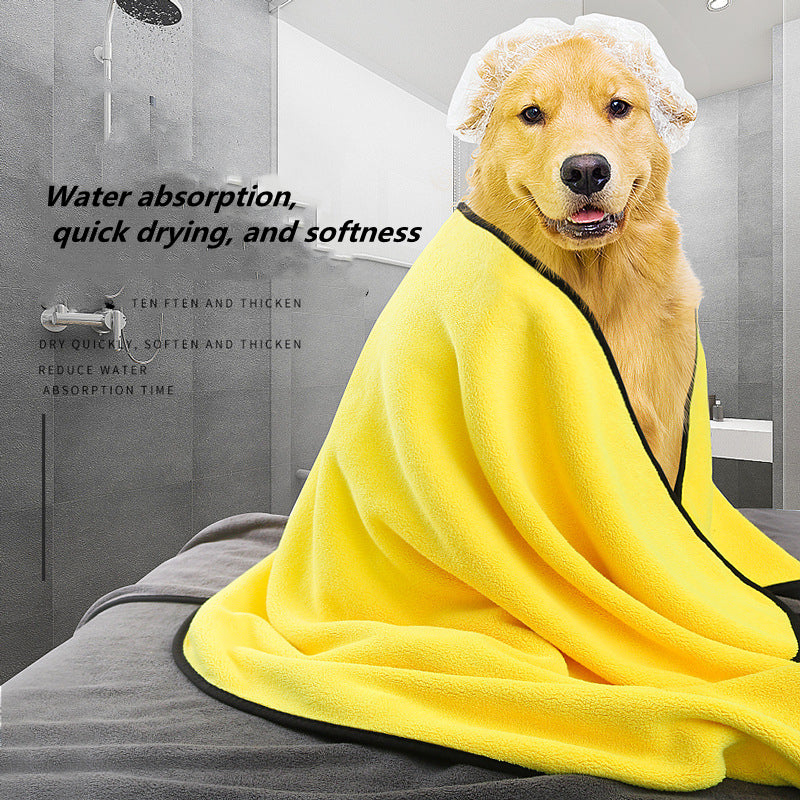 Dog Towels For Drying Dogs Drying Towel Dog Bath Towel, Quick-drying Pet Dog And Cat Towels Soft Fiber Towels Robe Super Absorbent Quick Drying Soft Microfiber Pet Towel For Dogs, Cats Yellow - Pets Crazy Shops