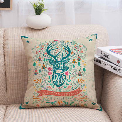 Christmas linen pillowcase - Pets Crazy Shops
