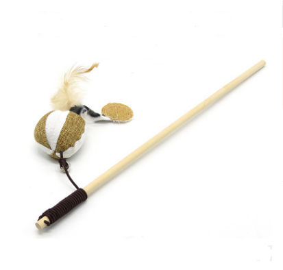 Cat toy funny cat stick funny cat kitten toy wooden handmade cat cat mouse cat toy cat scratch board - Pets Crazy Shops