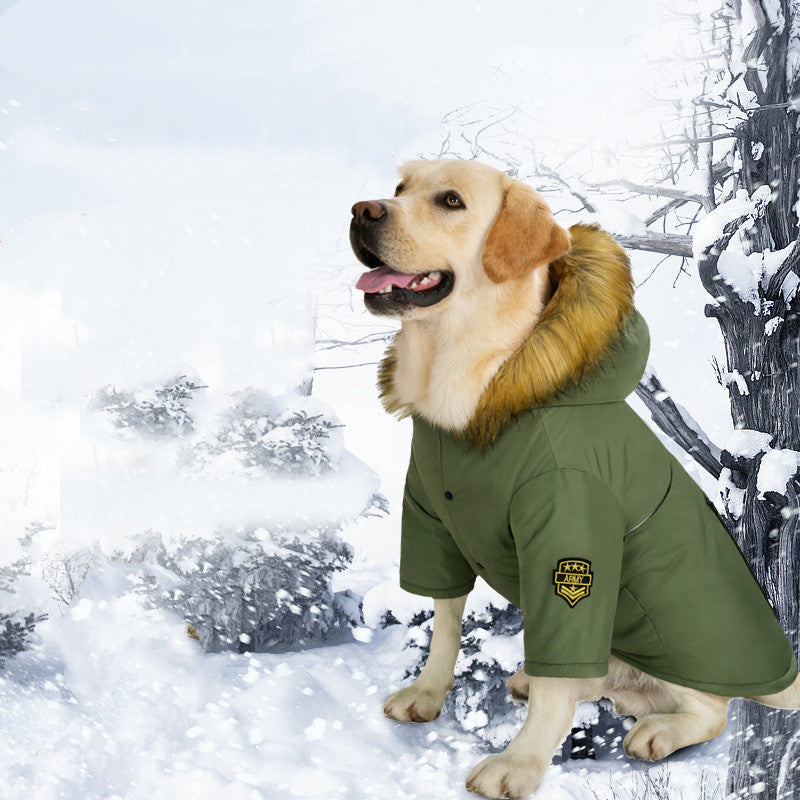 Dog Clothes Autumn And Winter Large Dog Down Jacket - Pets Crazy Shops