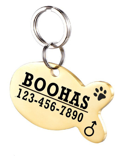 Personalized Dog ID Tag Stainless Steel Pet ID Tag - Pets Crazy Shops