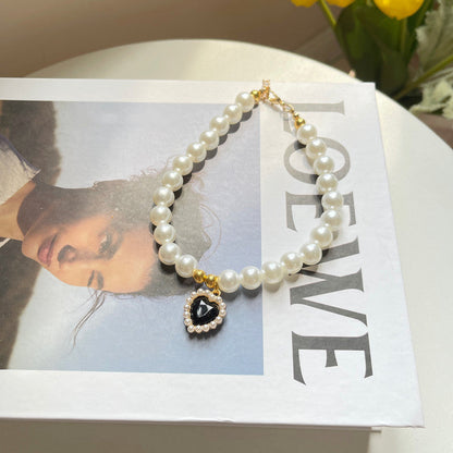 Pet Jewelry Cat Dog Necklace Retro Love Crystal Pendant Necklace Pet Products - Pets Crazy Shops