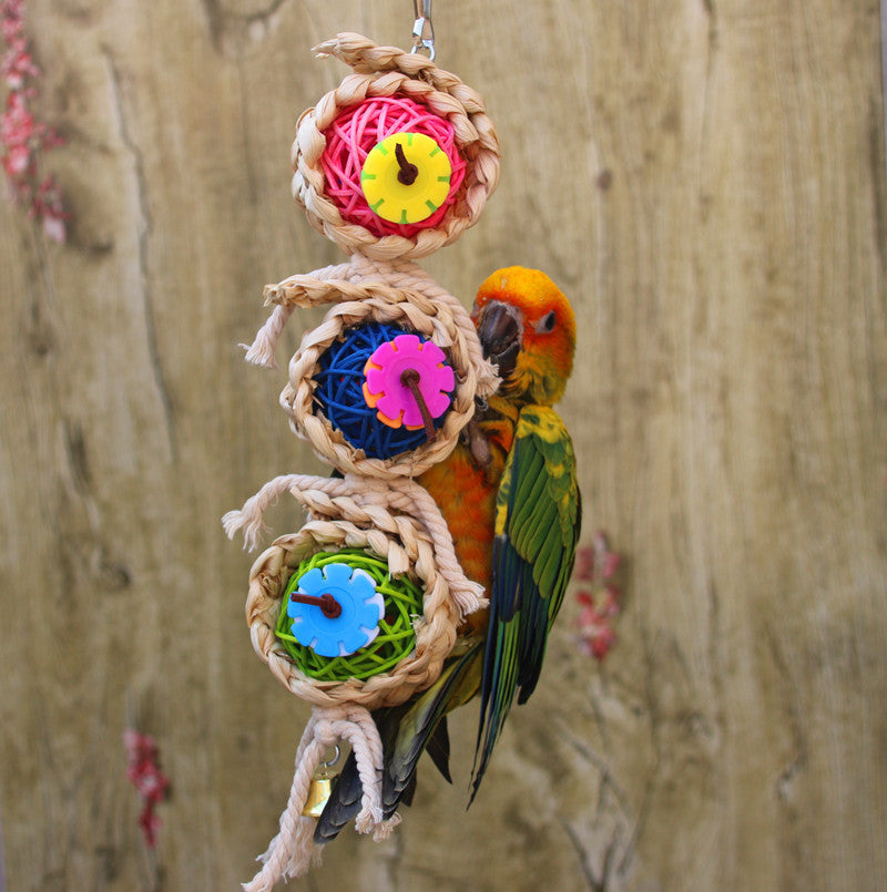 Parrot Supplies Pet Bird Toy Bite Toy Ran Vine Bal Twist String - Pets Crazy Shops