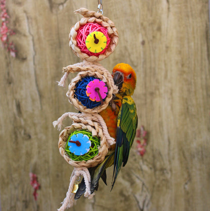 Parrot Supplies Pet Bird Toy Bite Toy Ran Vine Bal Twist String - Pets Crazy Shops