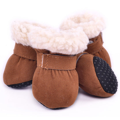 Waterproof Winter Dog Boots Socks Pet Dog Shoes Anti-slip Puppy Cat Rain Snow Booties Footwear For Small Dogs - Pets Crazy Shops