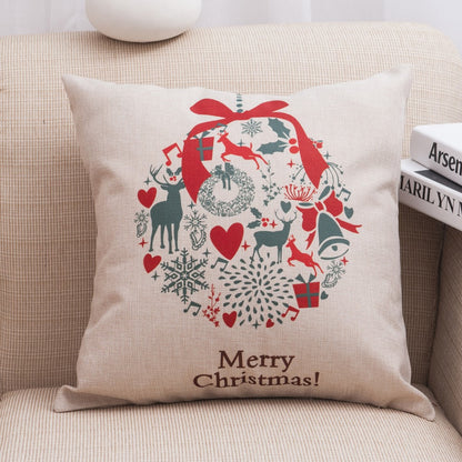 Christmas linen pillowcase - Pets Crazy Shops