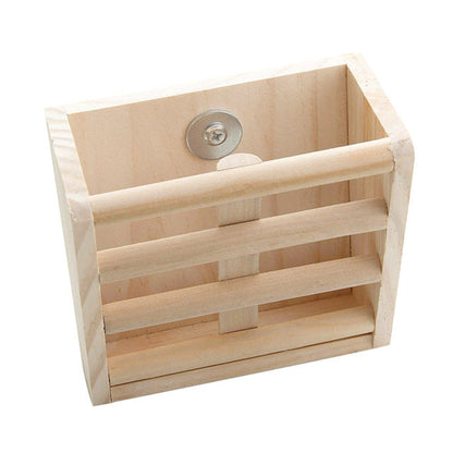 Wooden Grass Rack And Food Box Rabbit Chinchilla - Pets Crazy Shops