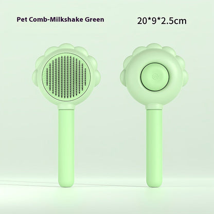 2 In 1 Self Cleaning Dog Brush Comb With Spray Pets Grooming Hair Remover Combs Brush Floating Hair Pet Grooming Brush Pet Products - Pets Crazy Shops