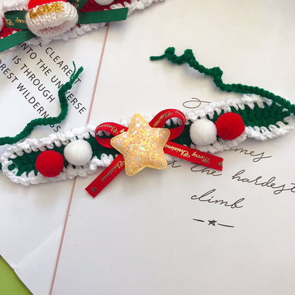 Wool Pet Collar Hand Woven Collar Christmas Pet Accessories - Pets Crazy Shops