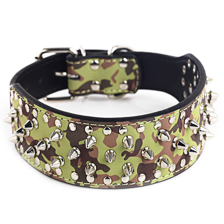 Pet collar large dog rivet collar - Pets Crazy Shops