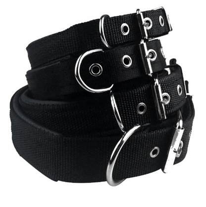 Nylon foam leather pet collar collar 3 color dog collar sponge pet supplies traction - Pets Crazy Shops