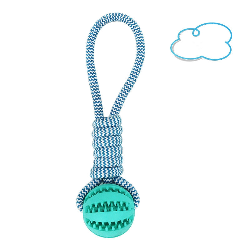 Dog Toys Balls Interactive Treat Rope Rubber Leaking Balls For Small Medium Dogs Chewing Bite Resistant Pet Tooth Cleaning - Pets Crazy Shops