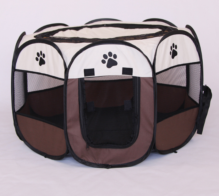 Fast folding octagonal pet fence, 600D Oxford cloth, waterproof and catching cat, dog cage, pet cage - Pets Crazy Shops