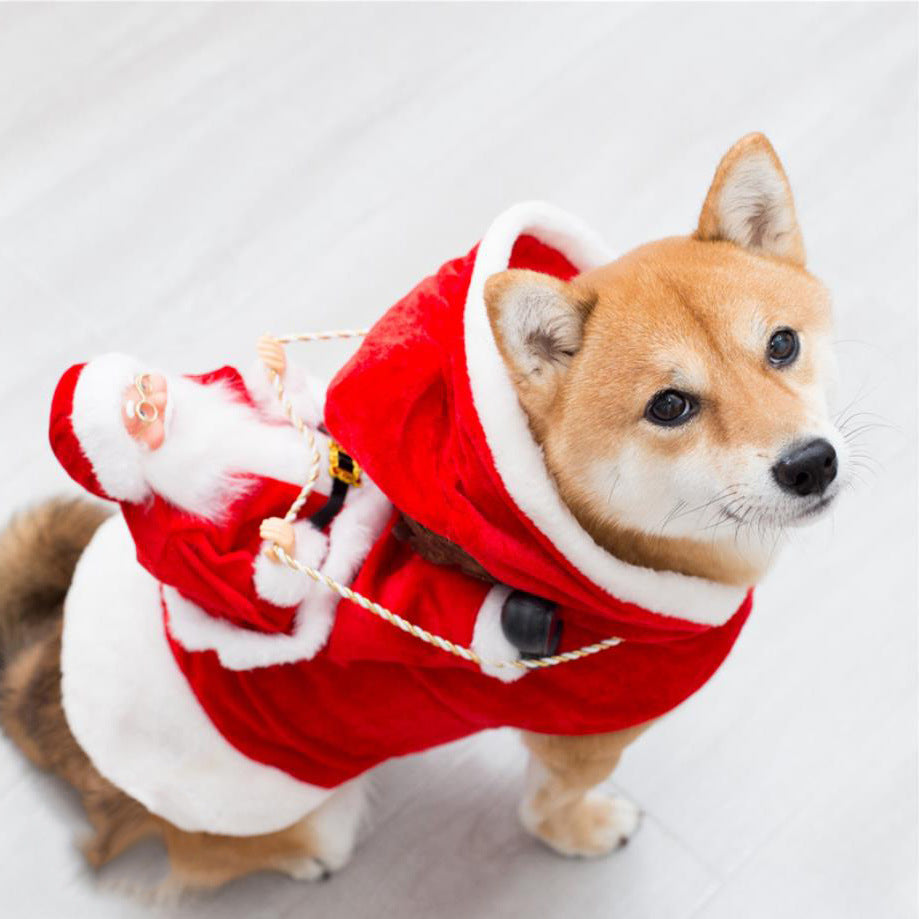 Fashion Christmas Clothes Green Elf Pet Dog Christmas Costume - Pets Crazy Shops