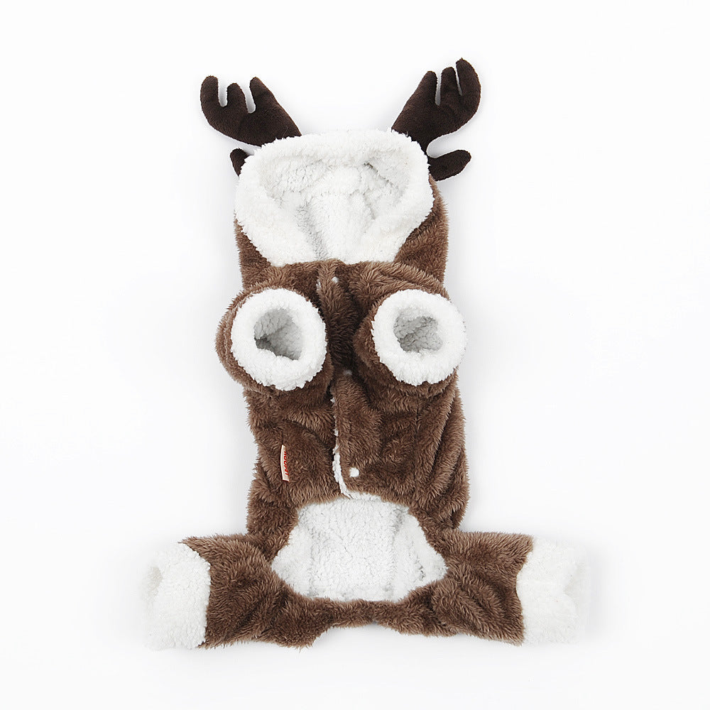Elk Christmas Dog Clothes - Pets Crazy Shops