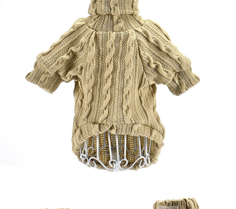 Pet Turtleneck Knitted Sweater Winter Dog Cat Keep Warm - Pets Crazy Shops