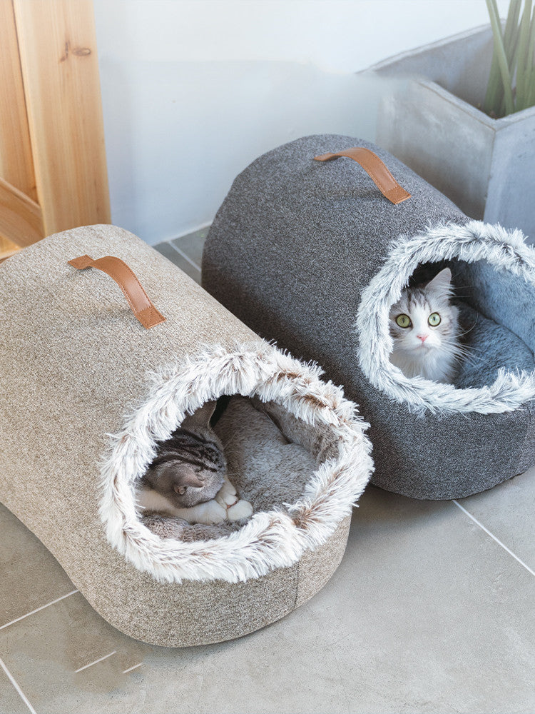 Polar Warm Cat Litter Closed Cat Sleeping Bag Large Winter Deep Sleep Cat Bed - Pets Crazy Shops
