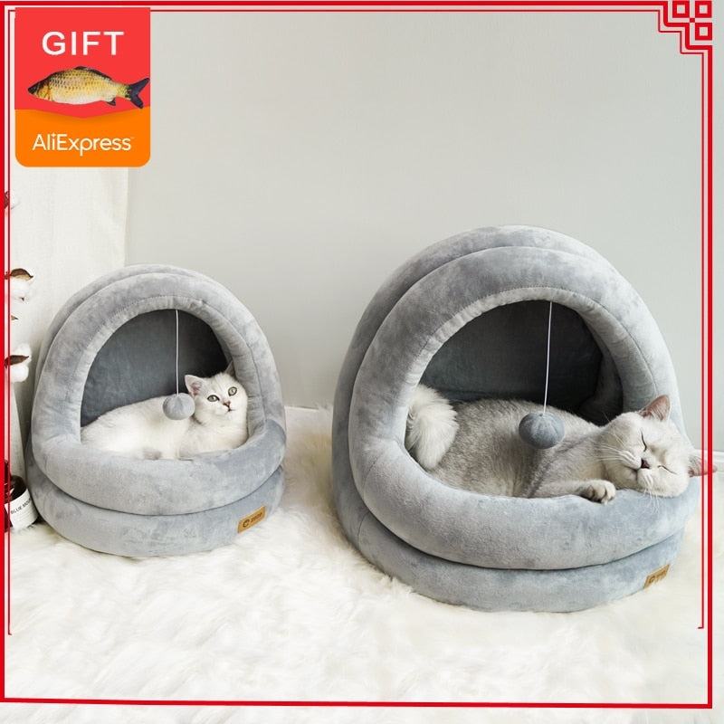 High Quality Cat House Beds Kittens Pet Cats Sofa Mats Cozy Bed Toy Dog for Small Kennel Home Cave Sleeping Nest Indoor Products - Pets Crazy Shops
