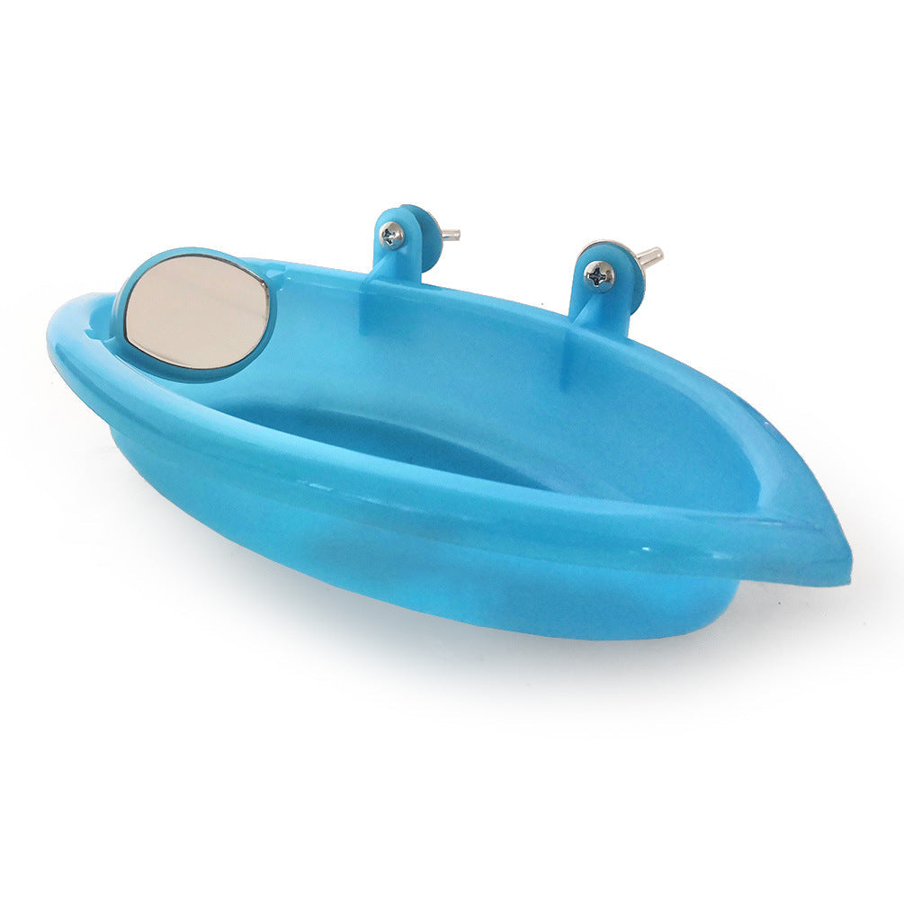 Small Parrot Peony Tiger Skin Bath Basin Food Bowl Food Box - Pets Crazy Shops