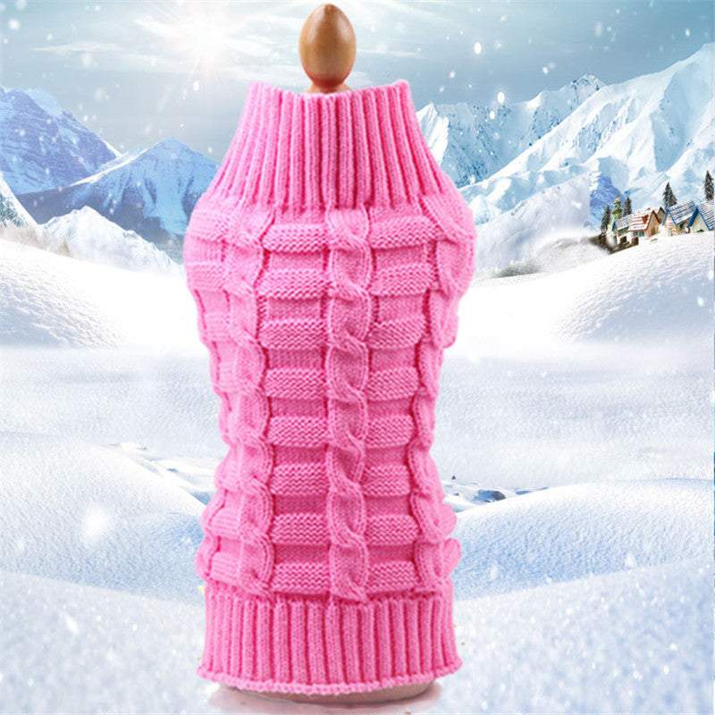 Cashmere Twisted Rope Pet Sweater, Dog Clothes, Pet Products - Pets Crazy Shops