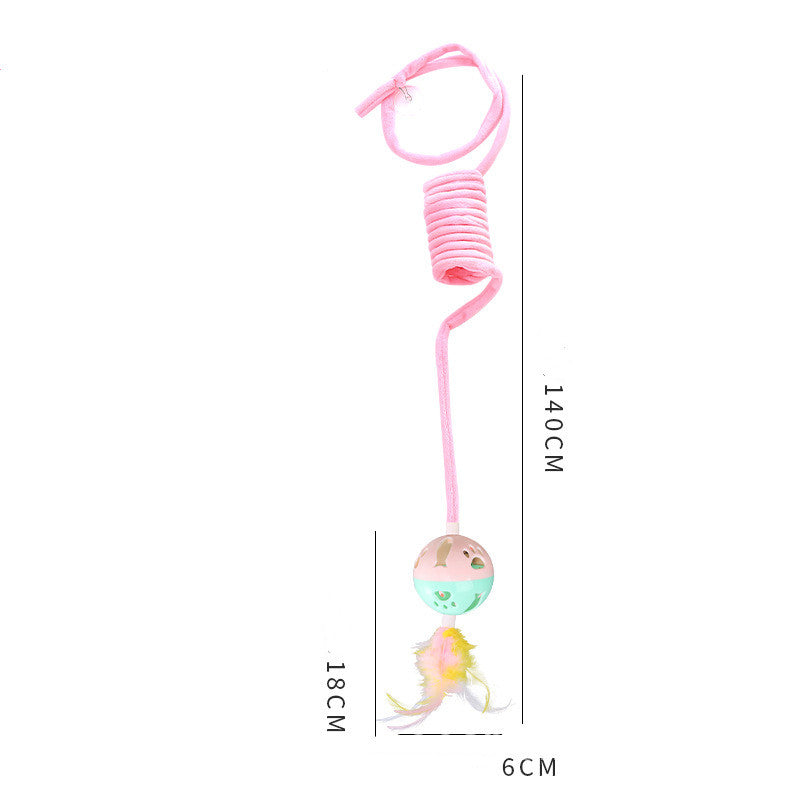Cat Toy Self-Hi Sucker Spring Rabbit Hair Ball Interactive Play Pet Supplies Interactive Toys - Pets Crazy Shops