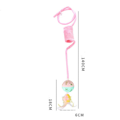 Cat Toy Self-Hi Sucker Spring Rabbit Hair Ball Interactive Play Pet Supplies Interactive Toys - Pets Crazy Shops