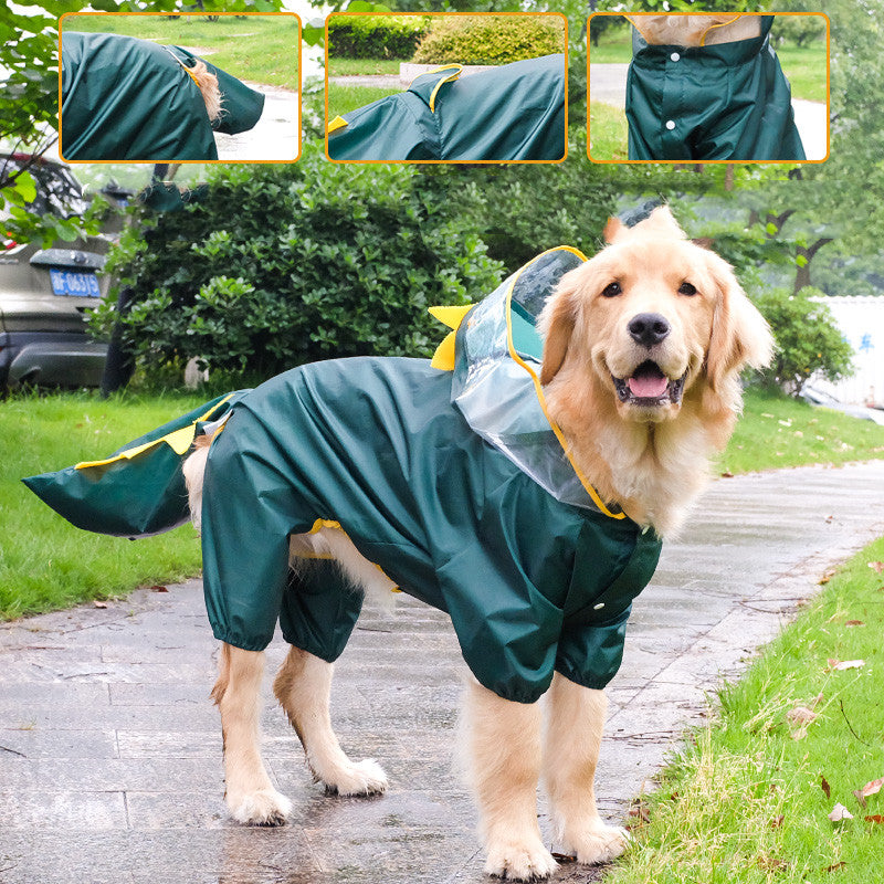 Raincoat All-inclusive Four-legged Pet Transformation Suit - Pets Crazy Shops