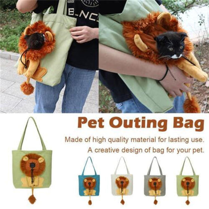 Soft Pet Carriers Lion Design Portable Breathable Bag Cat Dog Carrier Bags Outgoing Travel Pets Handbag With Safety Zippers - Pets Crazy Shops