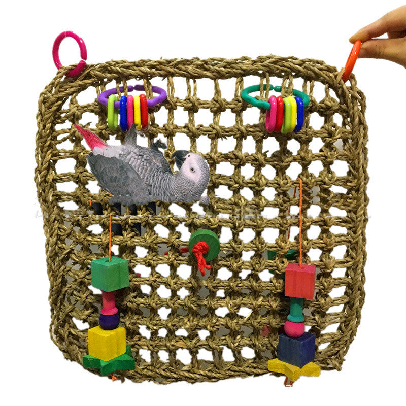 Pure Natural Straw Parrot Hammock - Pets Crazy Shops