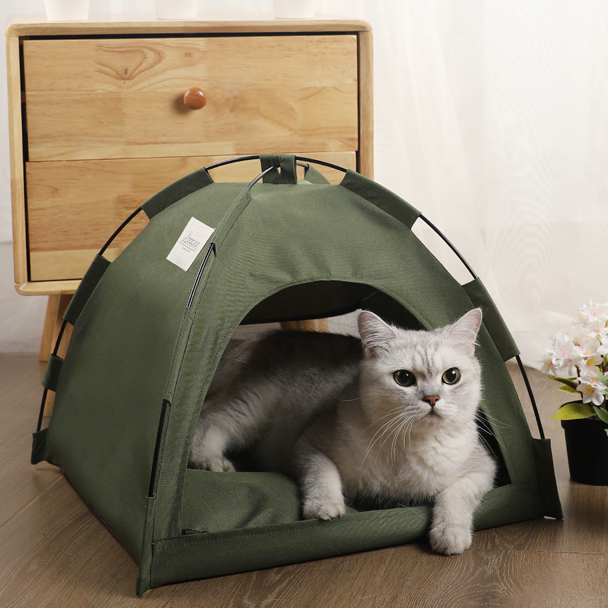 Cat Tent Cooling Mat  Dog House Pet Sofa Camping Dog Bed With Cushion For Dog Kennel Indoor Cat Nest Cat Bed Pets Products - Pets Crazy Shops