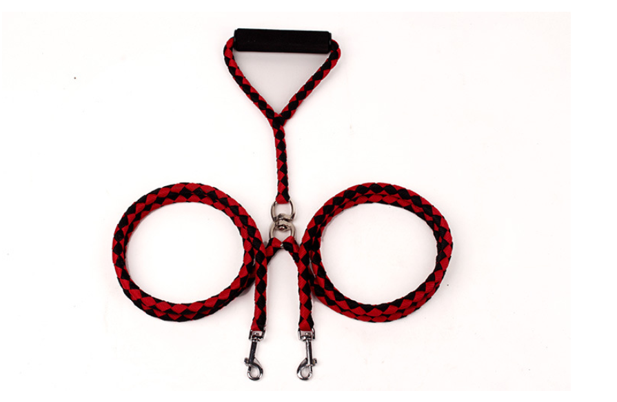 Pet Hand-knitted Traction Wear-resistant Dog Leash Double-ended Hand-knitted Braided Rope Outdoor Dog Leash - Pets Crazy Shops