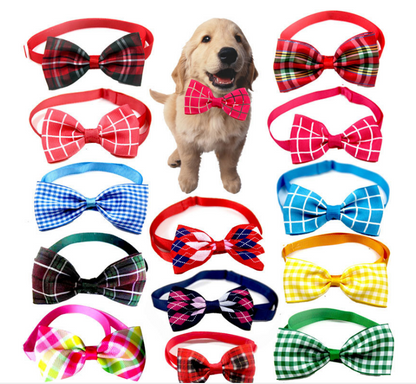 Plaid Pet Tie Cat Dog Scarf Accessories Pet Accessories - Pets Crazy Shops