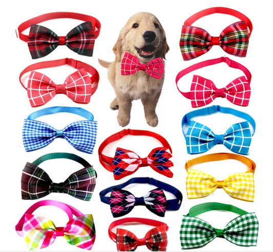 Plaid Pet Tie Cat Dog Scarf Accessories Pet Accessories - Pets Crazy Shops