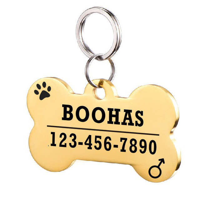 Personalized Dog ID Tag Stainless Steel Pet ID Tag - Pets Crazy Shops