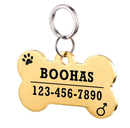 Personalized Dog ID Tag Stainless Steel Pet ID Tag - Pets Crazy Shops