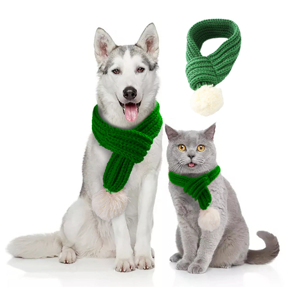 Pet christmas wool scarf - Pets Crazy Shops