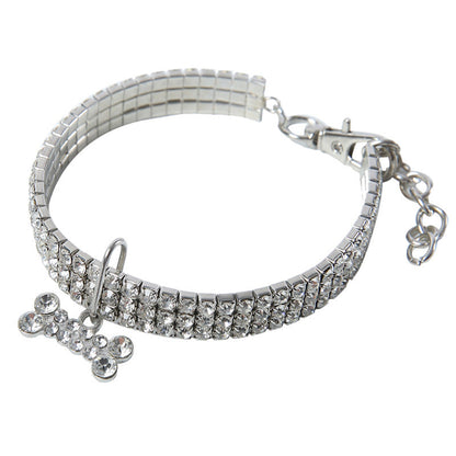 Bling Rhinestone Dog Collar Crystal Puppy Chihuahua Pet Dog Collars Leash For Small Medium Dogs Cats - Pets Crazy Shops