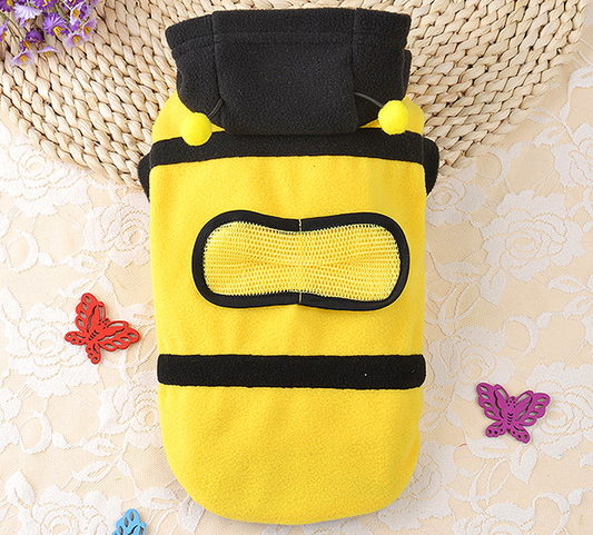 1Pcs Pet Clothes Cute Bees Dog Cat Clothes Soft Fleece Teddy Poodle Dog Clothes For Pets Product Supplies Accessories - Pets Crazy Shops