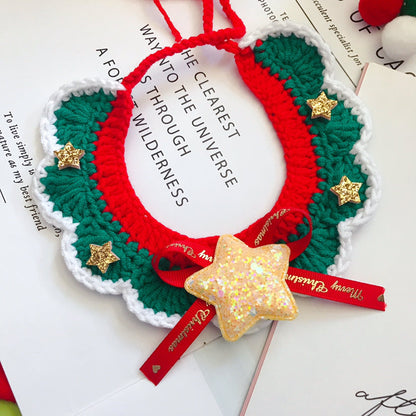Wool Pet Collar Hand Woven Collar Christmas Pet Accessories - Pets Crazy Shops
