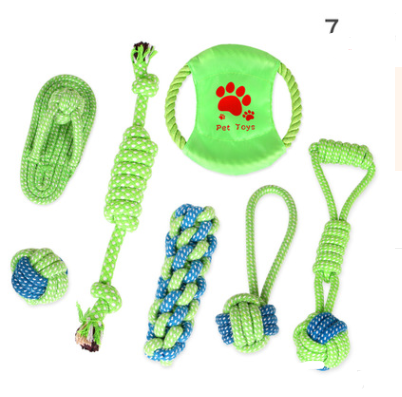 Molar supplies cotton rope toy cat and dog rope knot toy dog bite cleaning tooth toy set - Pets Crazy Shops
