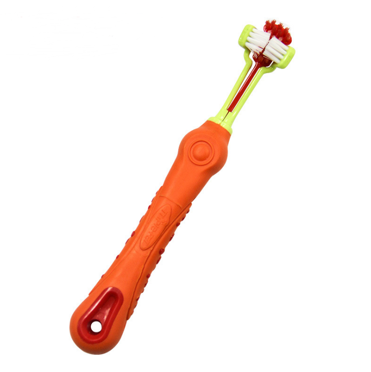 Three Sided Pet Toothbrush Dog Brush Bad Breath Tartar Teeth Care - Pets Crazy Shops