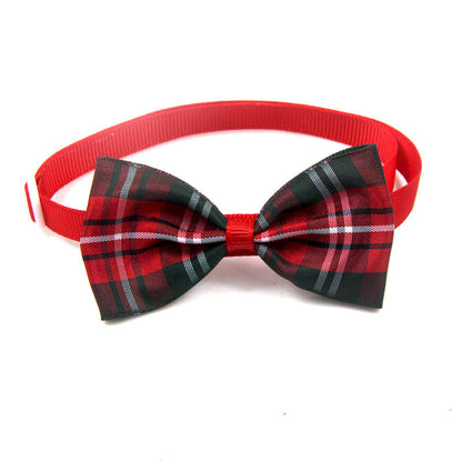 Plaid Pet Tie Cat Dog Scarf Accessories Pet Accessories - Pets Crazy Shops