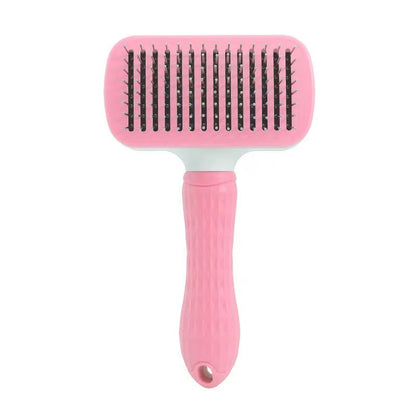 Cat Self-Cleaning Comb Stainless Steel Dog Comb Hair Brush One Key To Remove Floating Artifact - Pets Crazy Shops