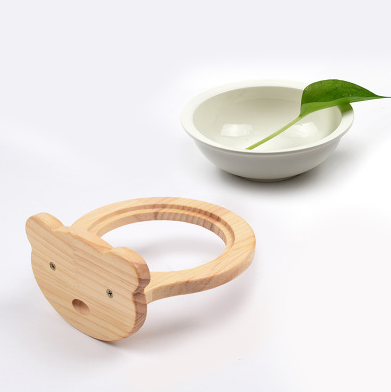 Pet Supplies Ceramic Bowl Solid Wood Stand - Pets Crazy Shops