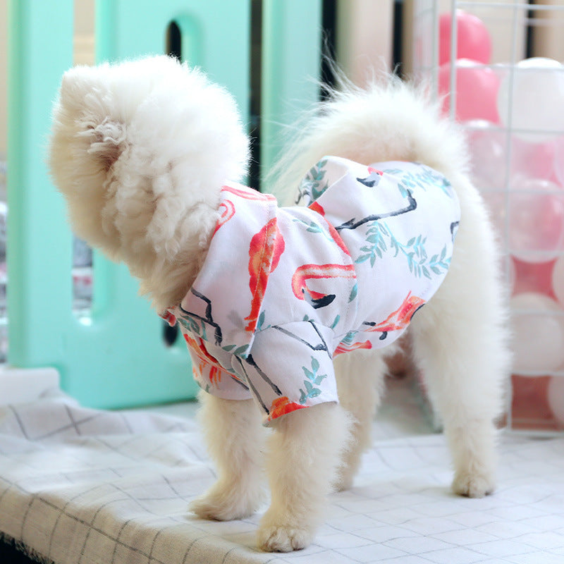 Small dog than the bear pomei thin summer cute shirt - Pets Crazy Shops