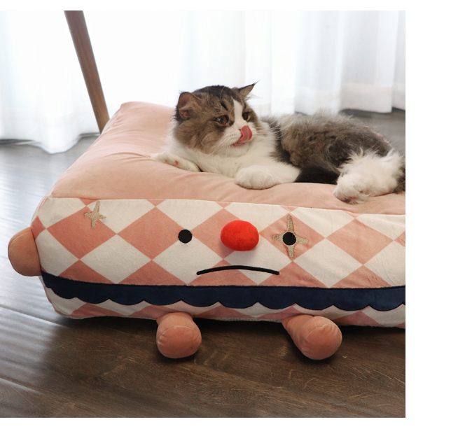 Clown Pet Sleeps In A Cozy Pet Bed - Pets Crazy Shops