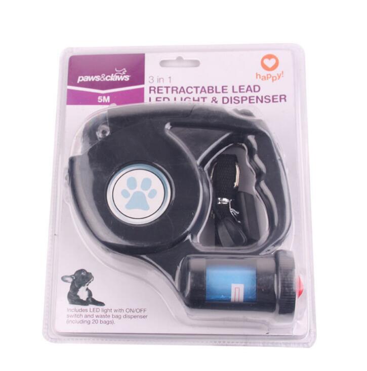 Three-in-one Retractable Dog Leash With Flashlight - Pets Crazy Shops